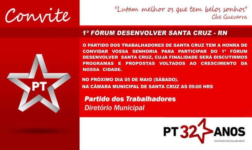 pt santa cruz realiza forum